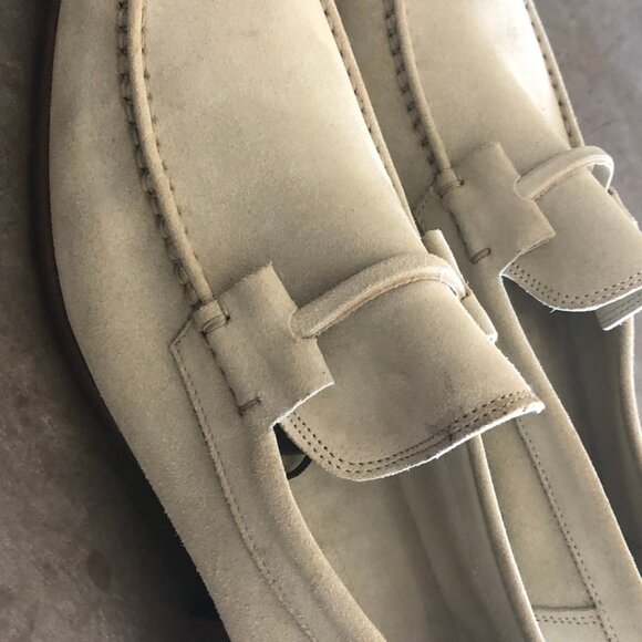 Bruno Magli Beige Suede Loafer Brand New in original Dust Bags - Picture 1 of 10